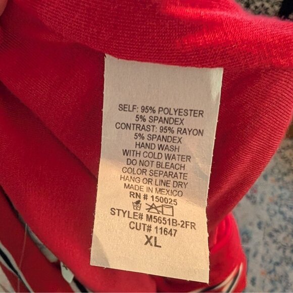 NWT Jun & Ivy Polly Red & White Striped Bodysuit with Adjustable Straps‎ - XL - Picture 8 of 9